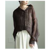 ニュアンスで決まるワッシャー加工フーディーシャツ レディース ファッション | Sawa a la mode | 詳細画像16