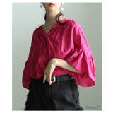 ふわりと揺れるギャザーフレアスリーブスキッパーブラウス レディース ファッション | Sawa a la mode | 詳細画像2