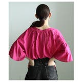 ふわりと揺れるギャザーフレアスリーブスキッパーブラウス レディース ファッション | Sawa a la mode | 詳細画像9