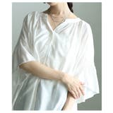 ふわりと揺れるギャザーフレアスリーブスキッパーブラウス レディース ファッション | Sawa a la mode | 詳細画像15