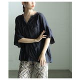 ふわりと揺れるギャザーフレアスリーブスキッパーブラウス レディース ファッション | Sawa a la mode | 詳細画像17
