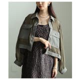新スタンダードなデニムドッキングシアーショートジャケット レディース ファッショ… | Sawa a la mode | 詳細画像12 