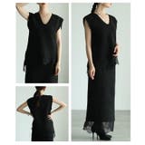 重ねるだけで華やぐレース切替アシメニットベスト レディース トップス | Sawa a la mode | 詳細画像17 