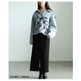 常識をハックするチュールフラワー切替デニムジャケット レディース ファッション | Sawa a la mode | 詳細画像4 