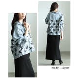 常識をハックするチュールフラワー切替デニムジャケット レディース ファッション | Sawa a la mode | 詳細画像10 