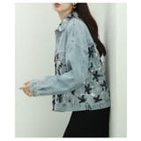 常識をハックするチュールフラワー切替デニムジャケット レディース ファッション | Sawa a la mode | 詳細画像18 