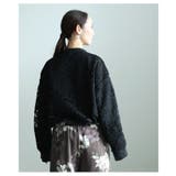 相反する魅力を宿す花柄レース裾ドロストジップブルゾン レディース ファッション | Sawa a la mode | 詳細画像10