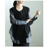 重ね着風でこなれるシアーシャツドッキングジャケット レディース アウター | Sawa a la mode | 詳細画像22