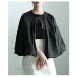 立体感で魅せるローズ柄ジャガードノーカラーブルゾン レディース アウター | Sawa a la mode | 詳細画像18