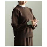 シンプルに映える配色アクセントクルーネックニット レディース トップス | Sawa a la mode | 詳細画像4