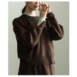 シンプルに映える配色アクセントクルーネックニット レディース トップス | Sawa a la mode | 詳細画像9