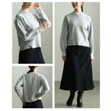 シンプルに映える配色アクセントクルーネックニット レディース トップス | Sawa a la mode | 詳細画像17