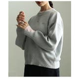 シンプルに映える配色アクセントクルーネックニット レディース トップス | Sawa a la mode | 詳細画像20