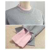 シンプルに映える配色アクセントクルーネックニット レディース トップス | Sawa a la mode | 詳細画像23