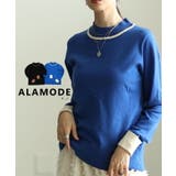 顔まわり華やぐ配色ラインニットプルオーバー レディース トップス | Sawa a la mode | 詳細画像1 