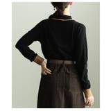 顔まわり華やぐ配色ラインニットプルオーバー レディース トップス | Sawa a la mode | 詳細画像8 