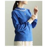 顔まわり華やぐ配色ラインニットプルオーバー レディース トップス | Sawa a la mode | 詳細画像14 