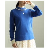 顔まわり華やぐ配色ラインニットプルオーバー レディース トップス | Sawa a la mode | 詳細画像20 