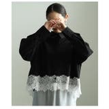 クラシカルに映えるフロッキードット裾レースシャツ レディース トップス | Sawa a la mode | 詳細画像20