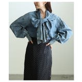 甘さを結ぶボリュームリボンデニムシャツ レディース トップス | Sawa a la mode | 詳細画像2