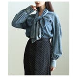 甘さを結ぶボリュームリボンデニムシャツ レディース トップス | Sawa a la mode | 詳細画像4