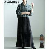 お洒落に決まるデニムドッキングプリーツワンピース レディース ワンピース | Sawa a la mode | 詳細画像1