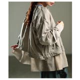 甘さを添えるチュール切り替えノーカラーブルゾン レディース アウター | Sawa a la mode | 詳細画像4