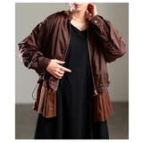 甘さを添えるチュール切り替えノーカラーブルゾン レディース アウター | Sawa a la mode | 詳細画像14