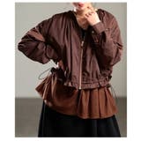 甘さを添えるチュール切り替えノーカラーブルゾン レディース アウター | Sawa a la mode | 詳細画像16