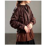 甘さを添えるチュール切り替えノーカラーブルゾン レディース アウター | Sawa a la mode | 詳細画像22