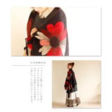 アートなコスモス模様のストール。レディース ファッション ストール | Sawa a la mode | 詳細画像4