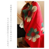 真紅に咲くアートなコスモスス柄トール。レディース ファッション ストール | Sawa a la mode | 詳細画像5 