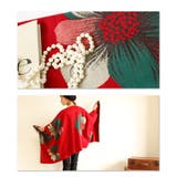 真紅に咲くアートなコスモスス柄トール。レディース ファッション ストール | Sawa a la mode | 詳細画像7 