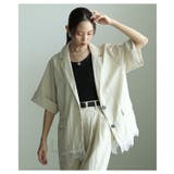アイボリー | 自然に華やぐ裾レースリネンライクテーラードジャケット レディース ファッション | Sawa a la mode