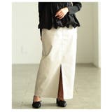 アイボリー | エッジなのに上品なフェイクレザーIラインスカート レディース ファッション | Sawa a la mode