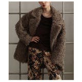 ベージュ | リュクスな気分高まるプードルファーダブルミドルコート レディース ファッション | Sawa a la mode