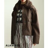 ブラウン | おしゃれで暖かボアカラージャケット アウター レディース | Sawa a la mode