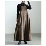 ブラウン | 大人フェミニンなボックスタックキャミソールワンピース レディース ファッション | Sawa a la mode