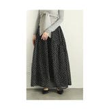 ブラック | レディな装いに包まれるリボン付きギャザーフレアスカート レディース ファッション | Sawa a la mode