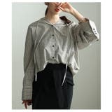 アイボリー | ラフ感漂うチェック柄フーディーオーバーシャツ レディース ファッション | Sawa a la mode
