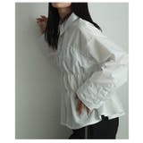 オフホワイト | シルエットに惹かれるビスチェ風ブロードシャーリングシャツ レディース ファッション | Sawa a la mode