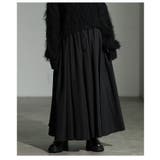 ブラック | 大人の洗練さと余裕漂うブロードギャザーフレアロングスカート レディース ファッシ… | Sawa a la mode