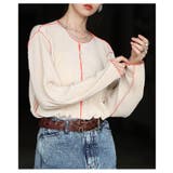 アイボリー | コーデが華やぐステッチパイピングプリーツカーディガン レディース ファッション | Sawa a la mode