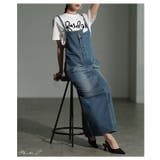 ブルー | 大人カジュアルの新定番アシンメトリーデニムジャンパースカート レディース | Sawa a la mode