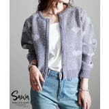 グレー | 乙女心を鷲掴むラメハート柄カーディガン レディース ファッション | Sawa a la mode