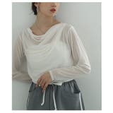 オフホワイト | ルーズな抜け感を与えるシアーボートネックプルオーバー レディース ファッション | Sawa a la mode