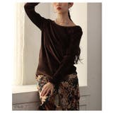 ブラウン | 後ろ姿で差をつけるシアーベロアバックオープンプルオーバー レディース ファッション | Sawa a la mode