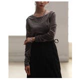 グレー | 後ろ姿で差をつけるシアーベロアバックオープンプルオーバー レディース ファッション | Sawa a la mode