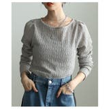 グレー | 綺麗見えに彩る立体シャーリングショルダータックカットソー レディース ファッショ… | Sawa a la mode