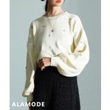 アイボリー | 毎日をキラキラさせるビジューニットトップス レディース トップス | Sawa a la mode